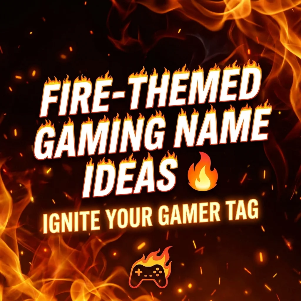Fire-themed gaming name ideas with fiery, powerful, and creative names for gamers
