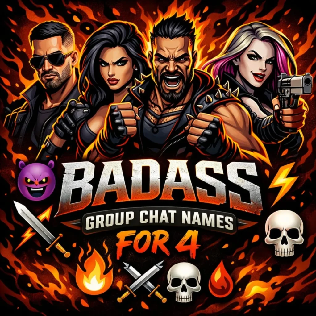 Badass Group Chat Names for 4