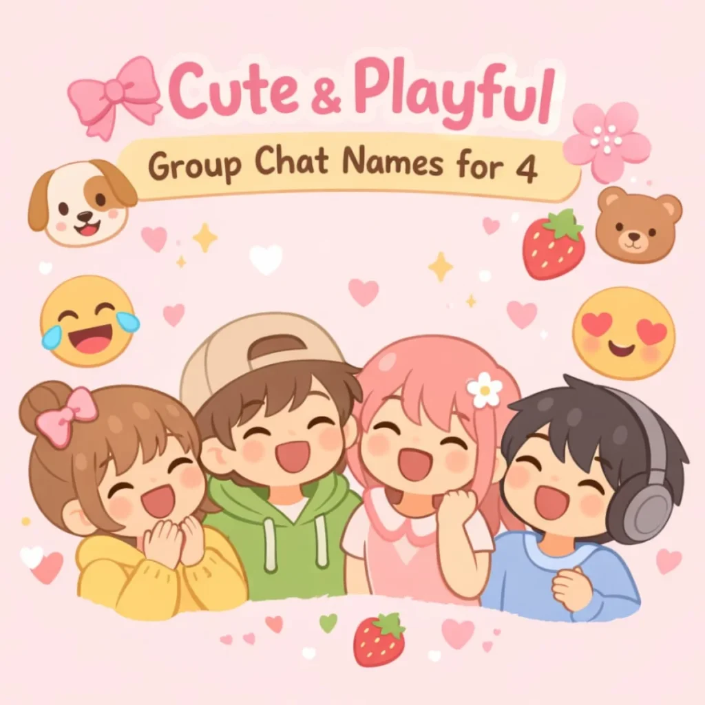 🌸Cute Group Chat Names for 4 