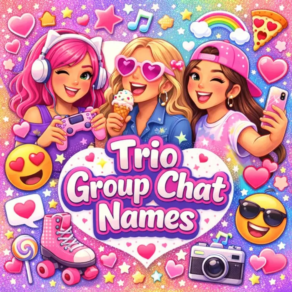 Fun Girls Trio Group Chat Names for Girls