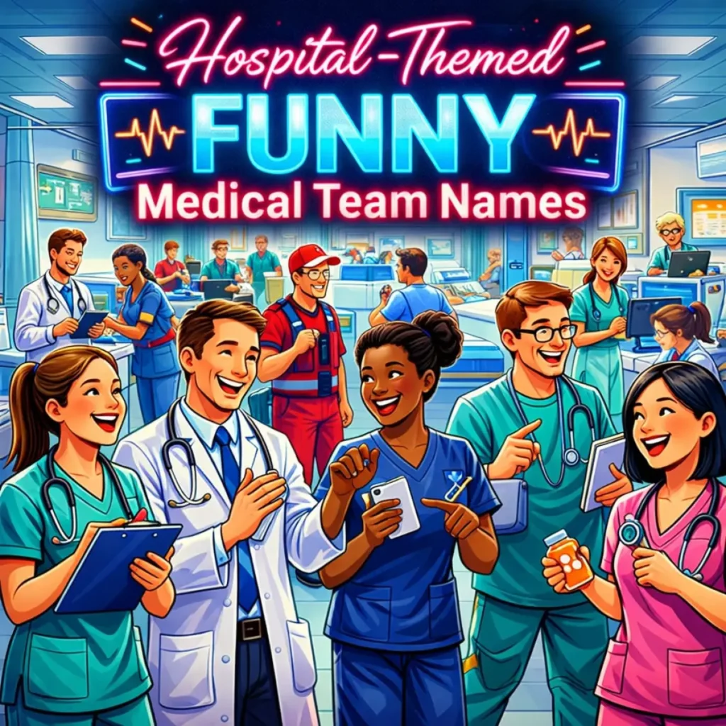 Hospital-themed funny medical team names