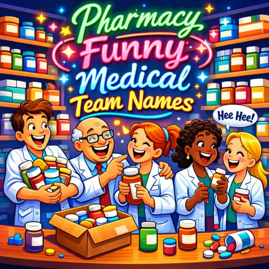 Pharmacy funny medical team names 