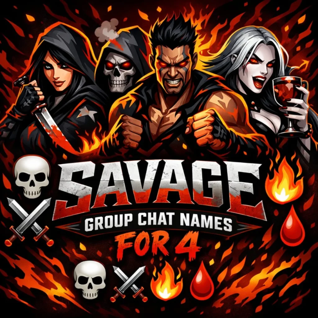 Savage Group Chat Names for 4 