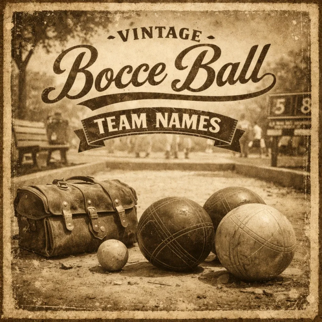 Vintage Bocce Ball Team Names