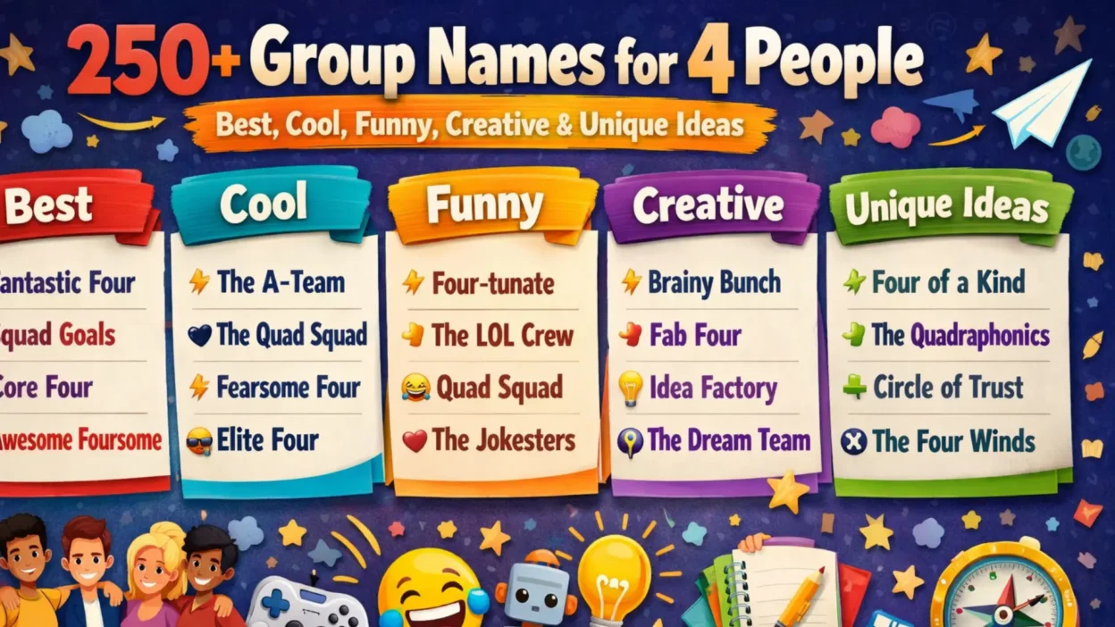 250+Group Name for 4 People