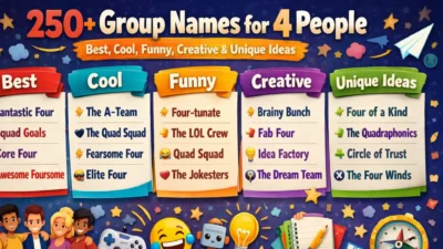 250+Group Name for 4 People