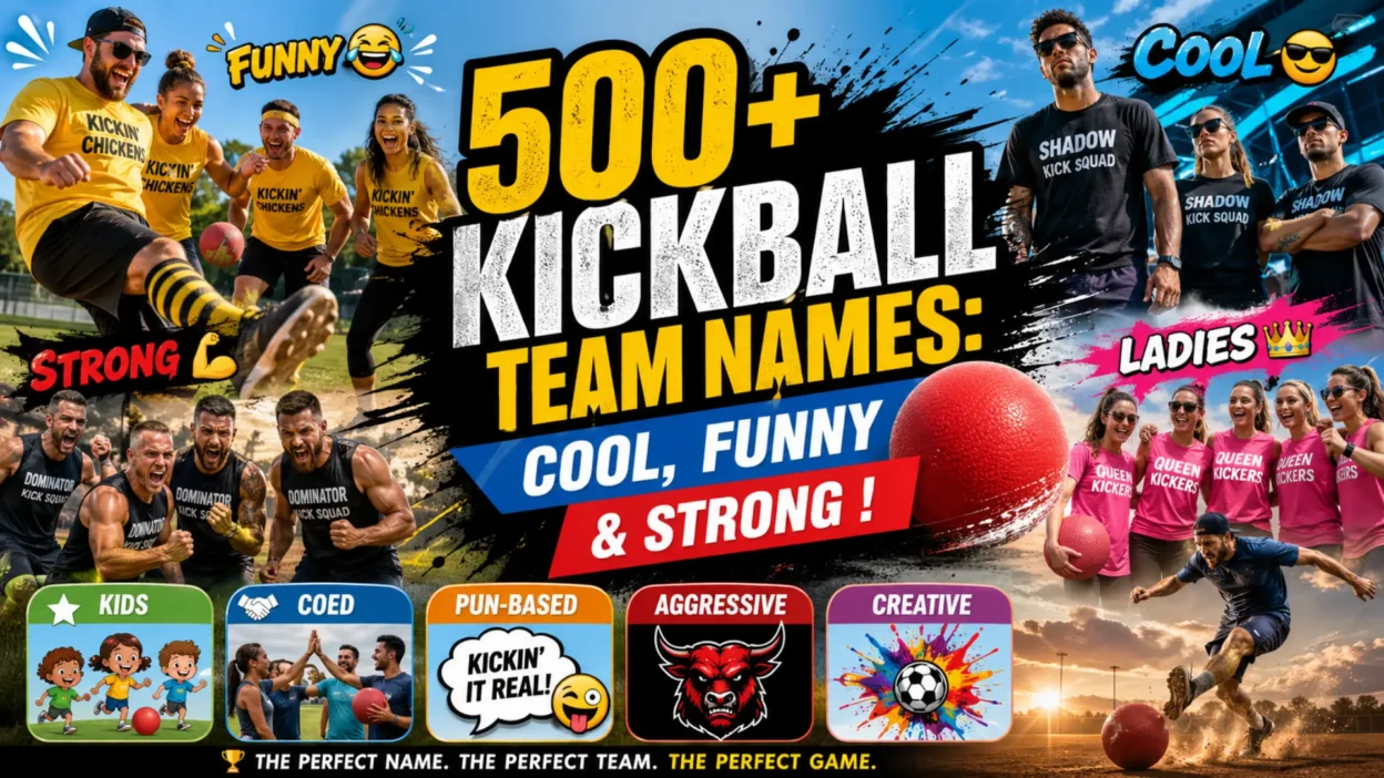 500+Kickball Team Names