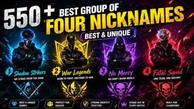 550+Best Group of Four Nicknames