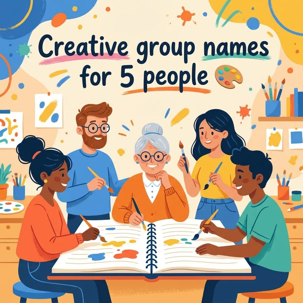 Creative group names for 5 people with unique, fun, and stylish friendship ideas