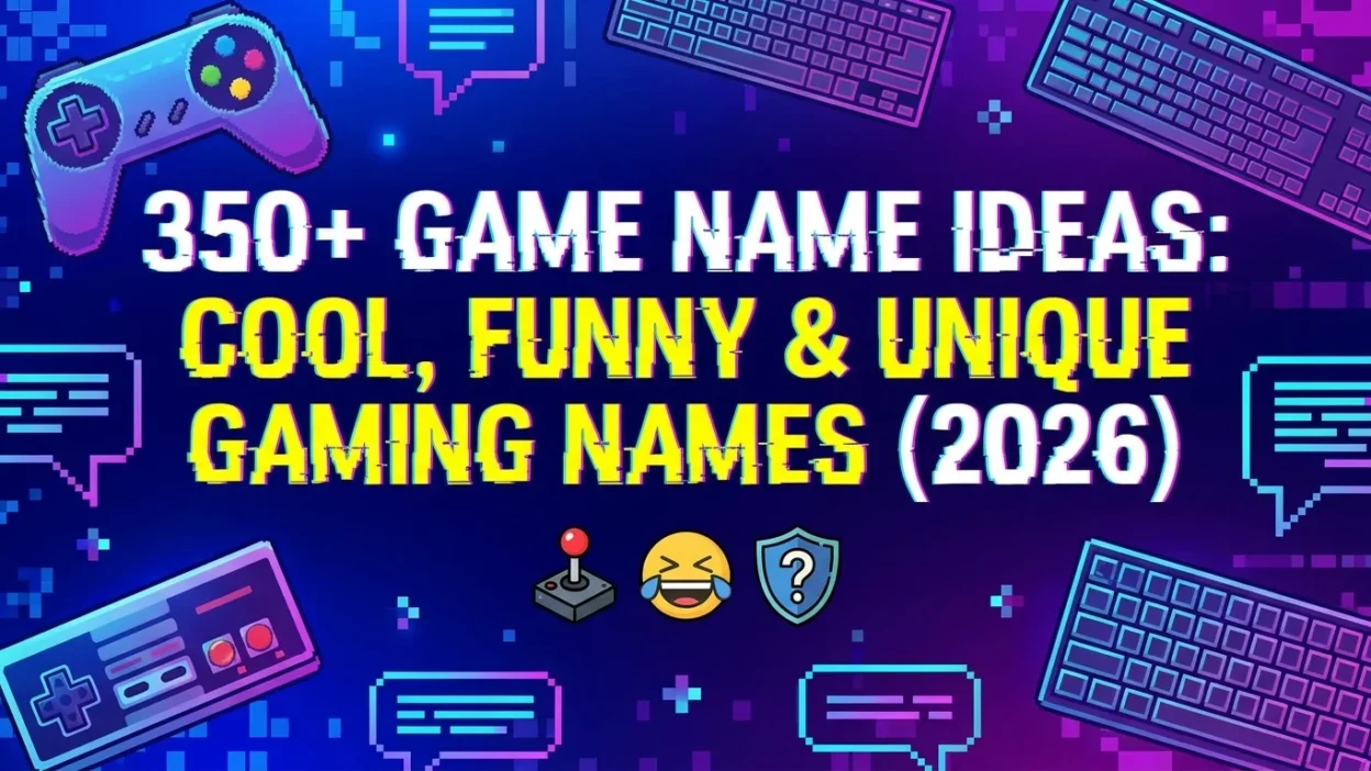 350+ game name ideas featuring cool, funny, and unique gaming names for gamers in 2026