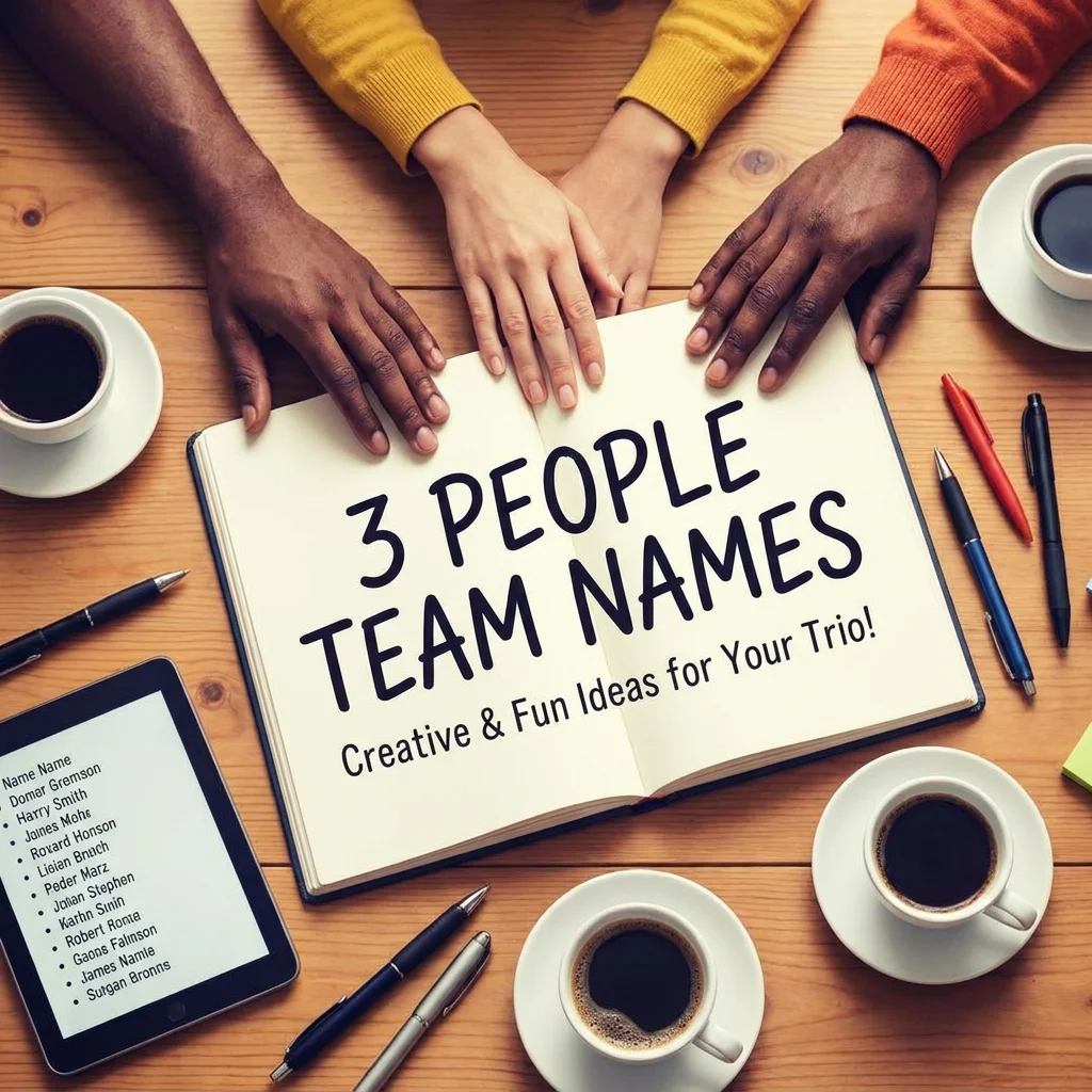 3 People Team Names featuring creative, fun, and unique ideas for groups of three