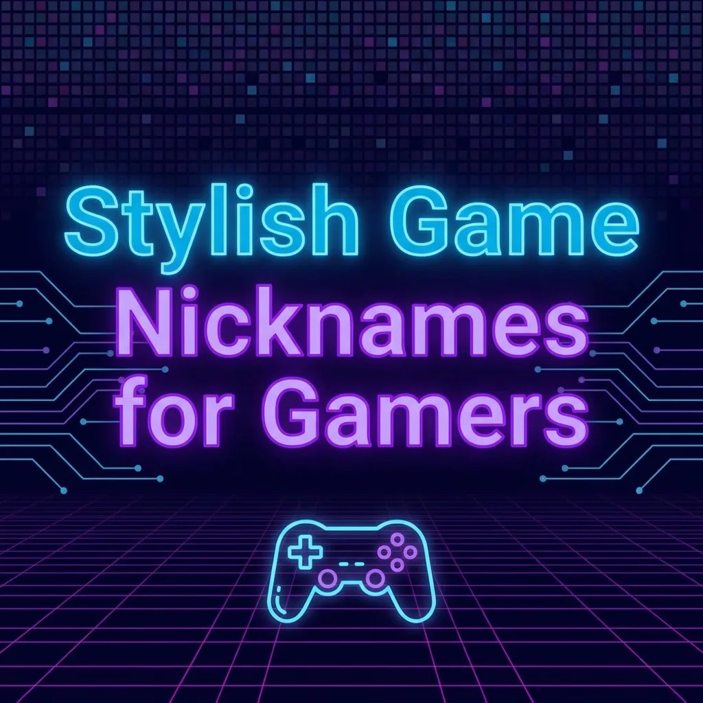 Stylish game nicknames for gamers featuring cool, modern, and unique gaming name ideas for every player.
