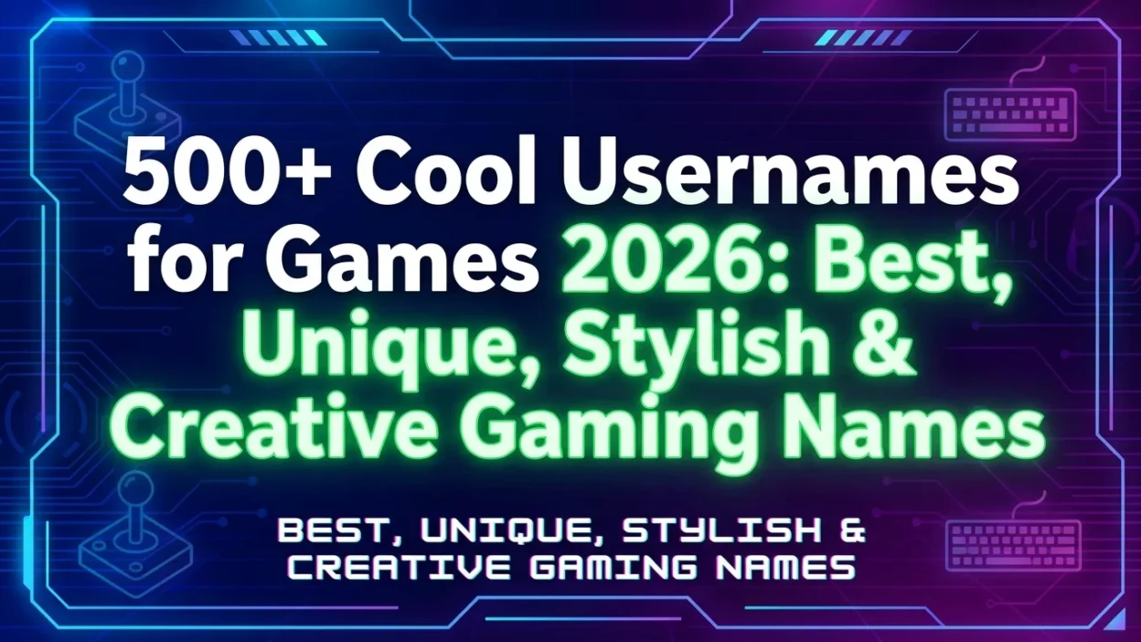 Cool usernames for games with creative, unique, and stylish gamer name ideas