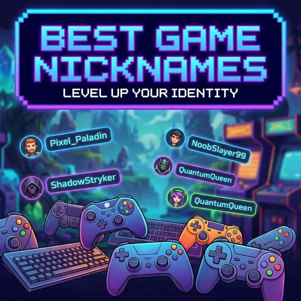 Best game nicknames collection with cool, creative, and stylish gaming names for players looking to stand out online.