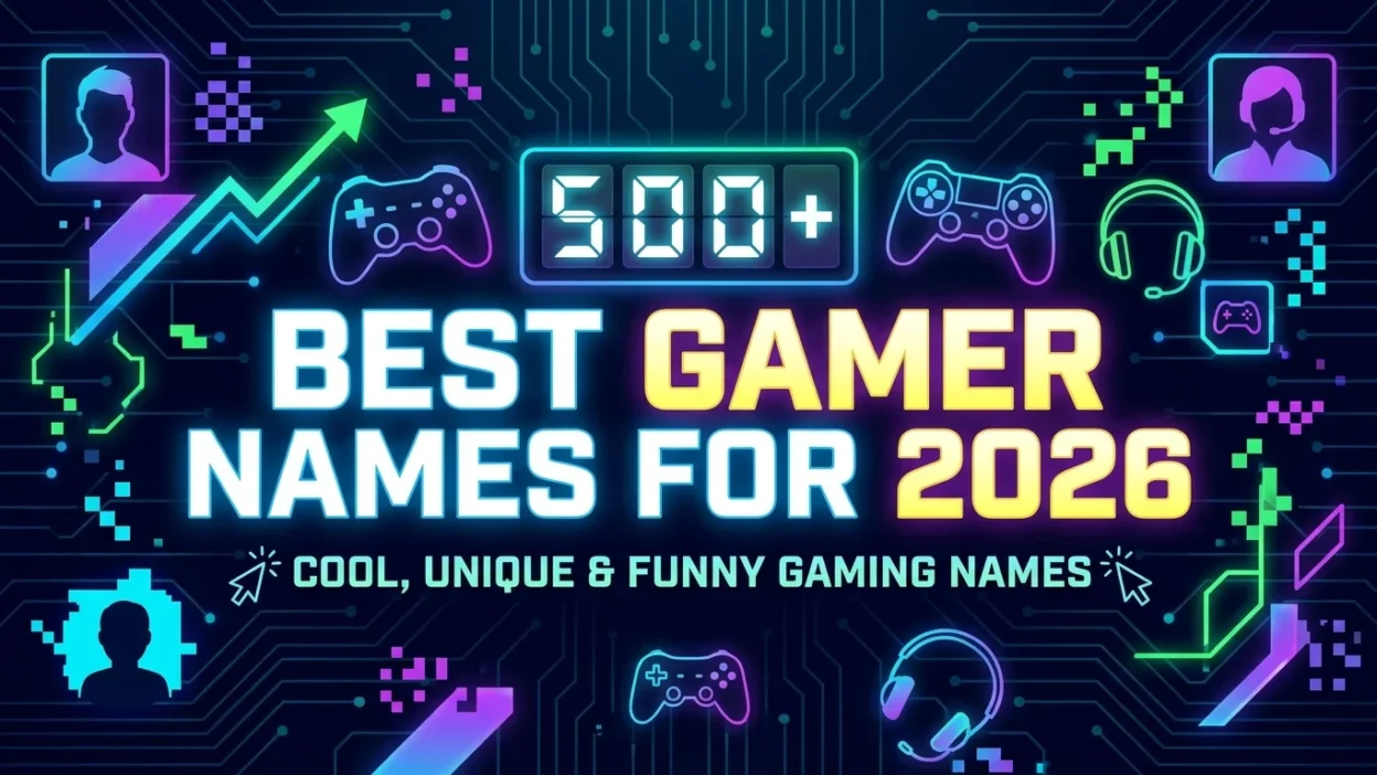 500+ best gamer names for 2026 with cool, unique, and funny gaming name ideas