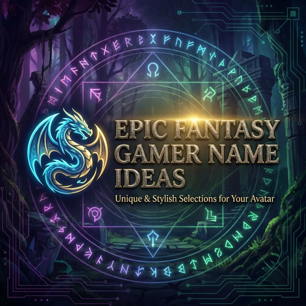 Epic fantasy gamer name ideas with mythical, magical, and legendary names for gaming profiles