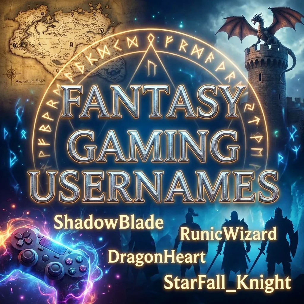 Fantasy gaming usernames with magical, mythical, and epic character name ideas