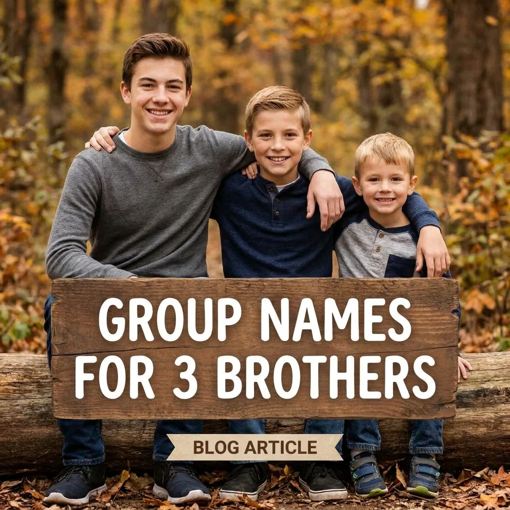 Group Names for 3 Brothers featuring unique, funny, and meaningful brotherhood name ideas