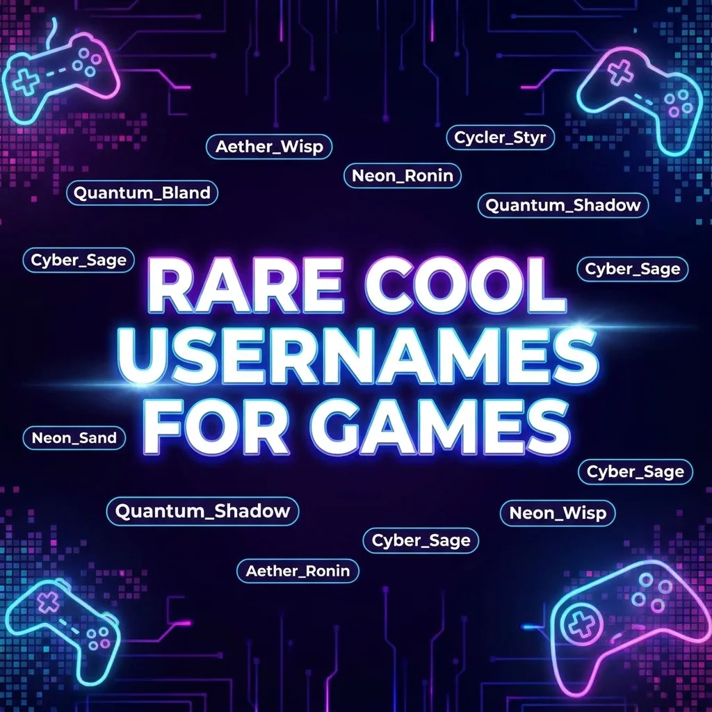 Rare cool usernames for games with unique, stylish, and creative gamer name ideas