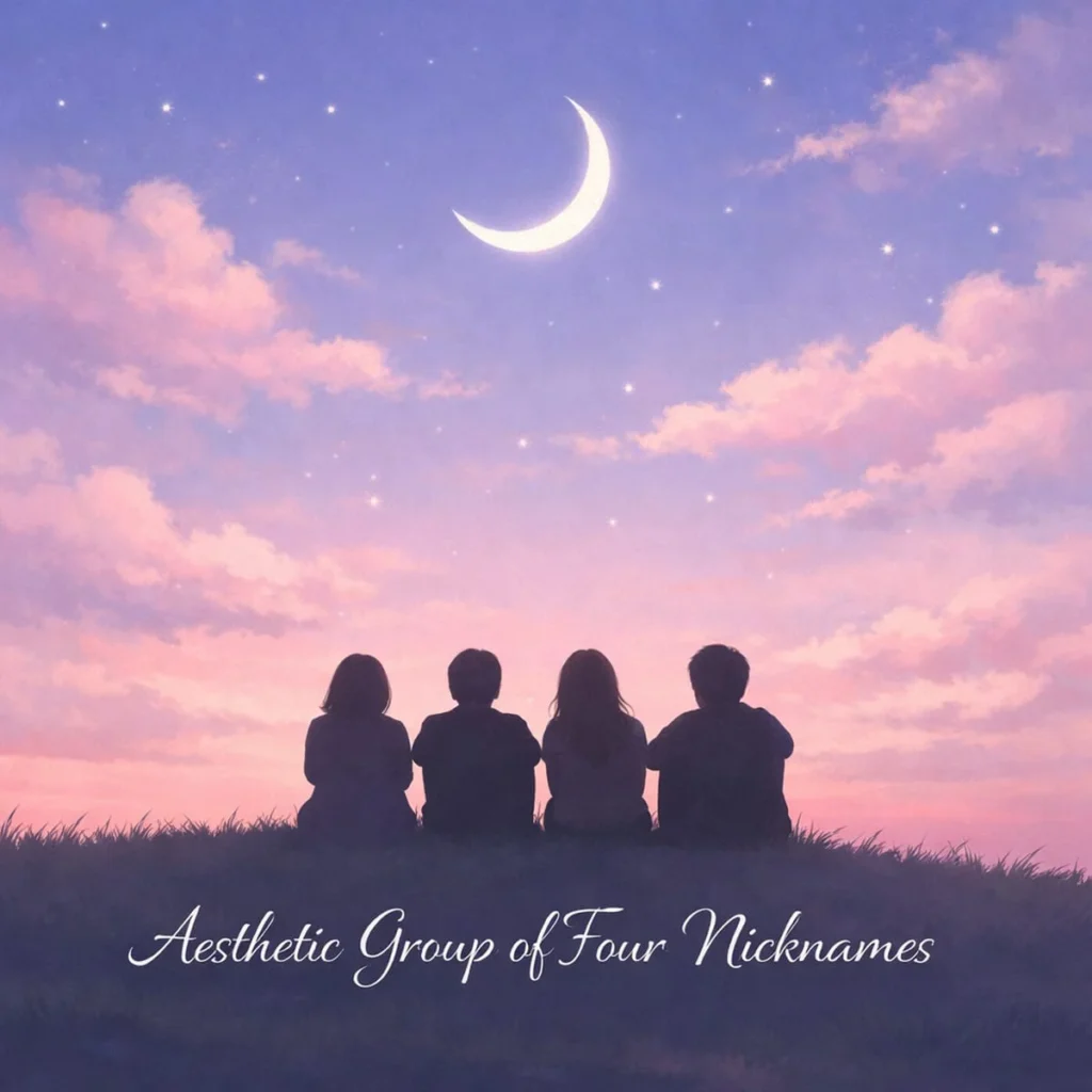Aesthetic Group of Four Nicknames 🌙🌸