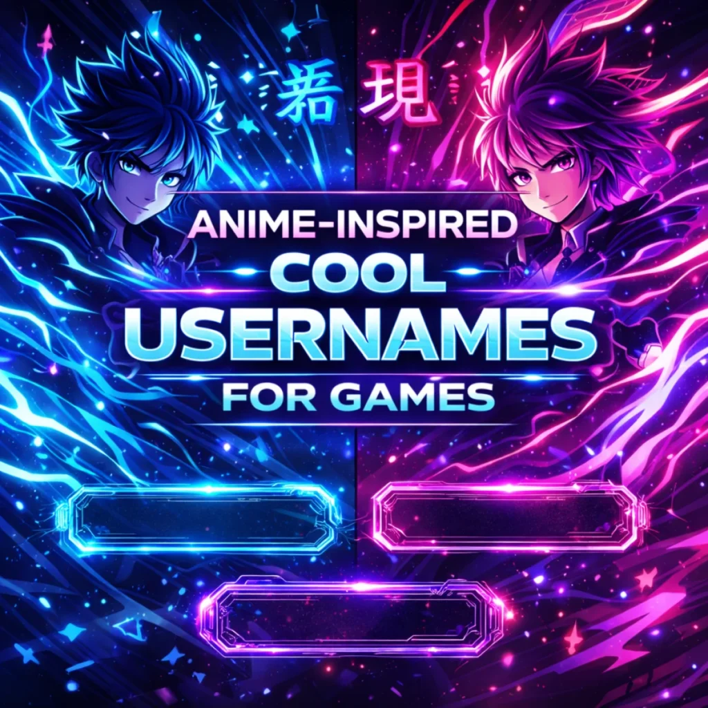 Anime-Inspired Cool Usernames for Games