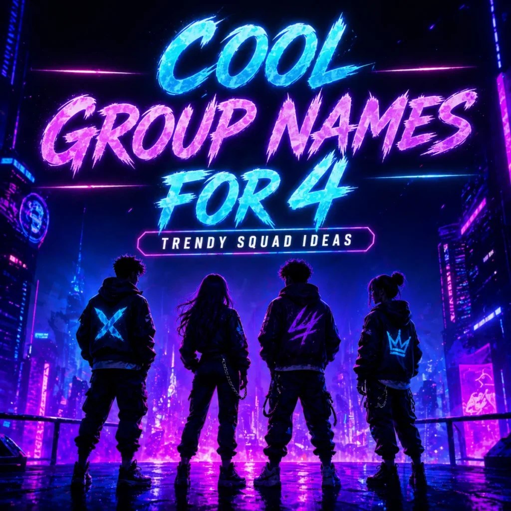 Cool Group Names for 4 (Trendy Squad Names)
