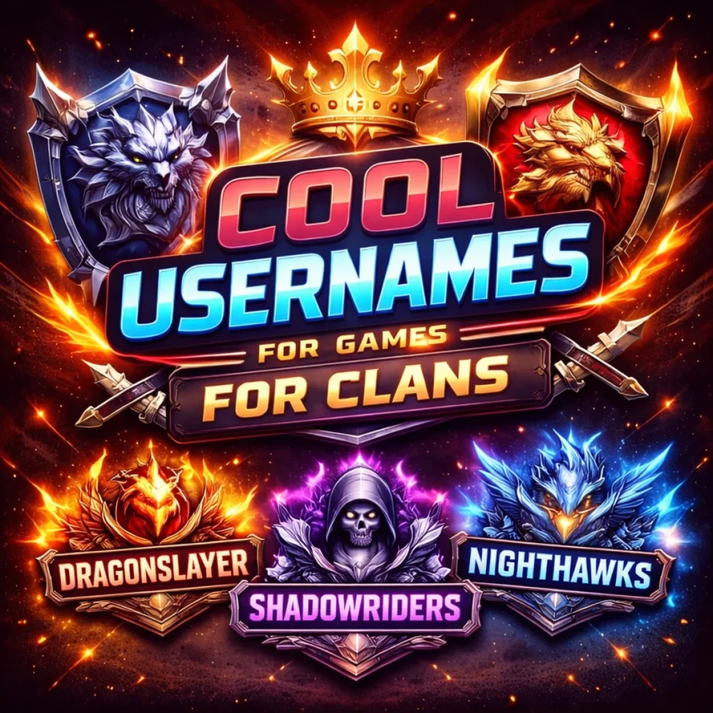 Cool Usernames for Games for Clans