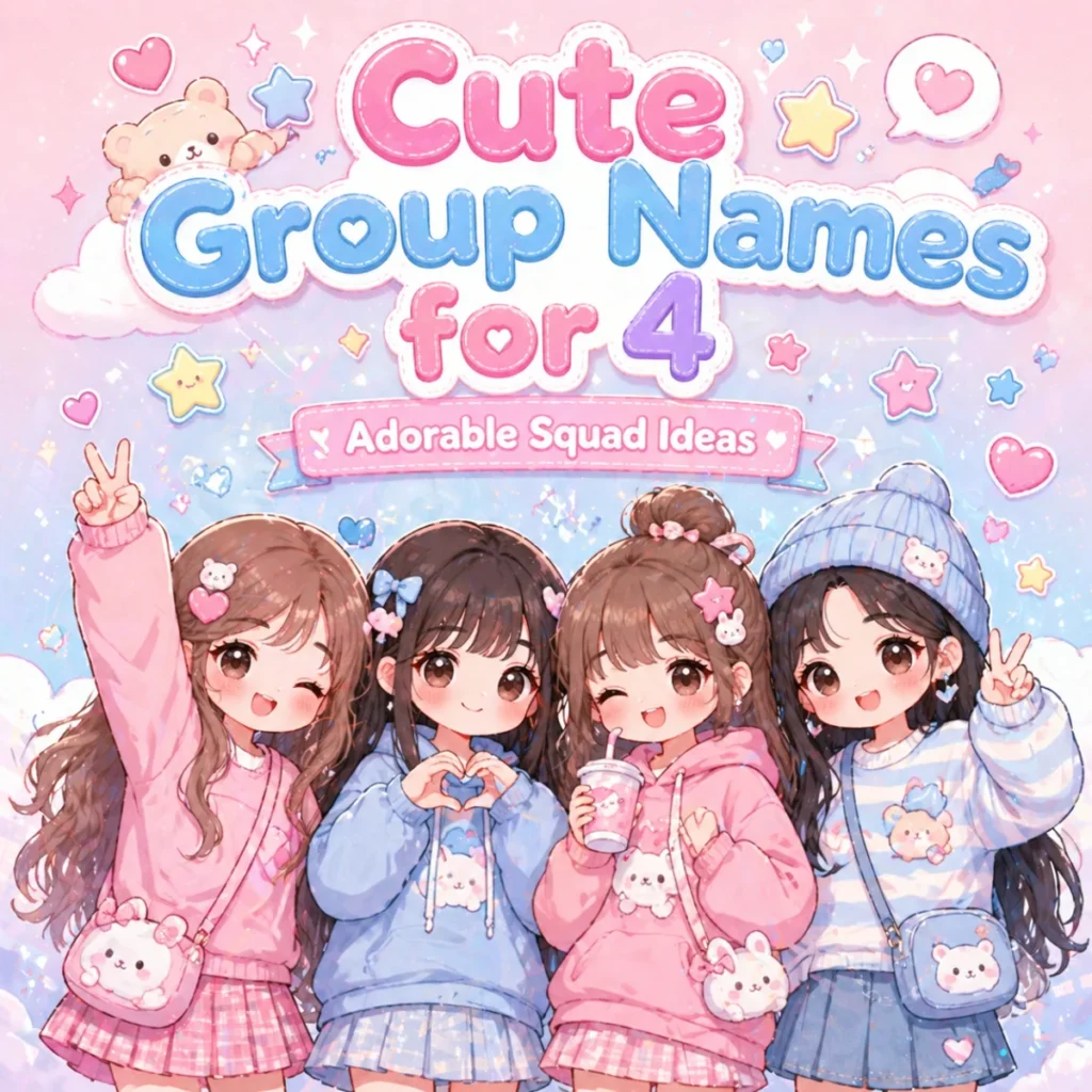 Cute Group Names for 4 (Adorable Squad Names)