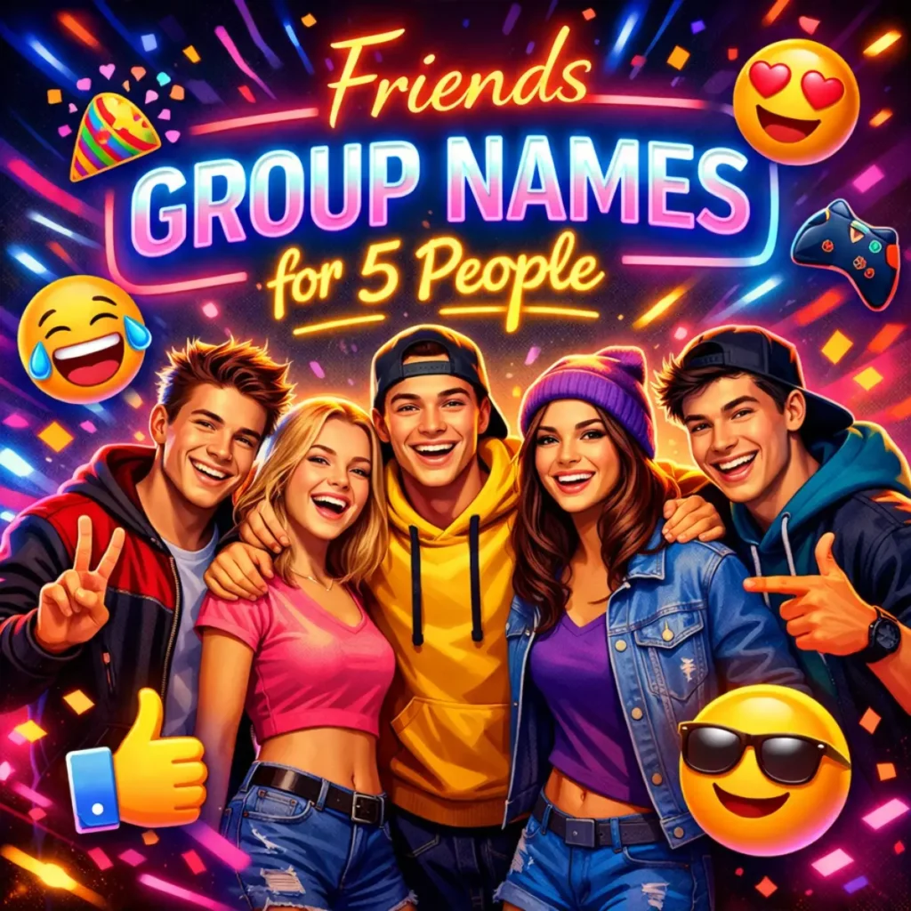Friends group names for 5 people