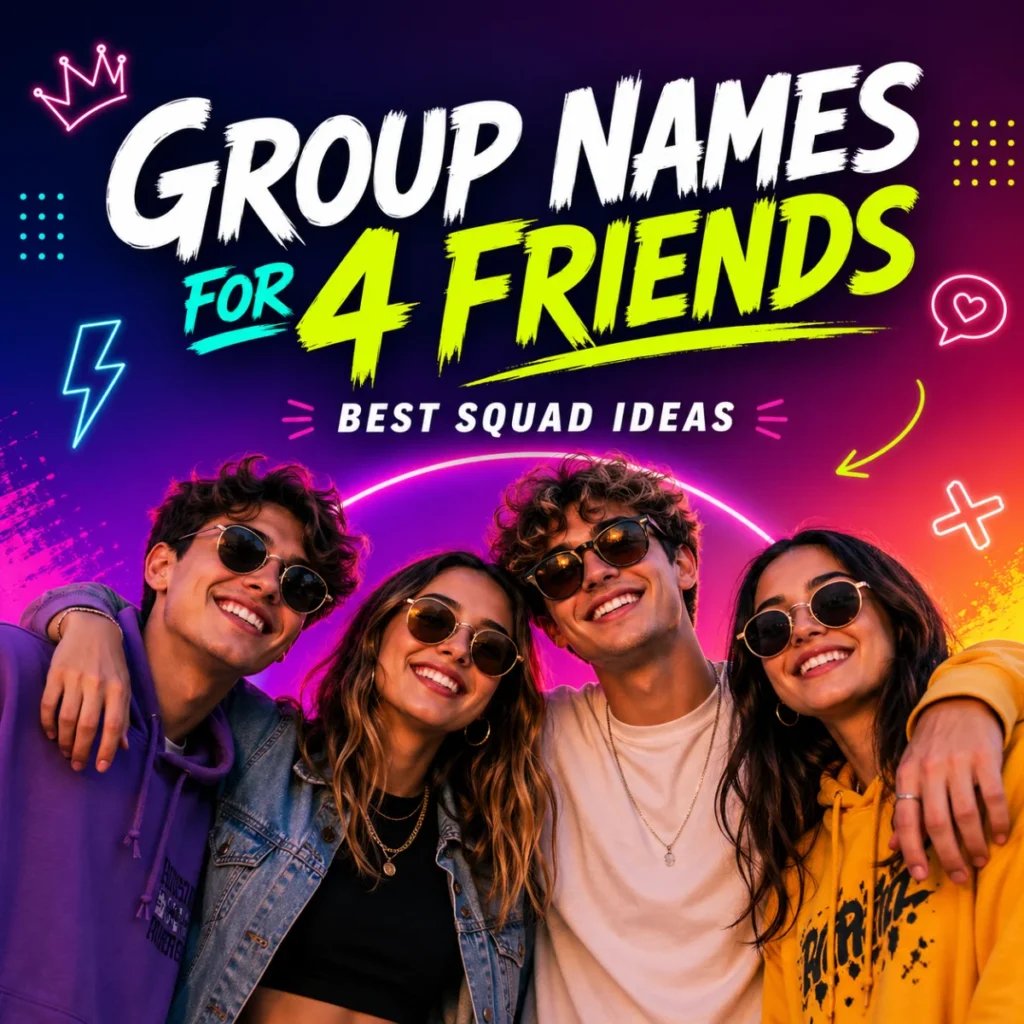 Group Names for 4 Friends (Best Squad Ideas)