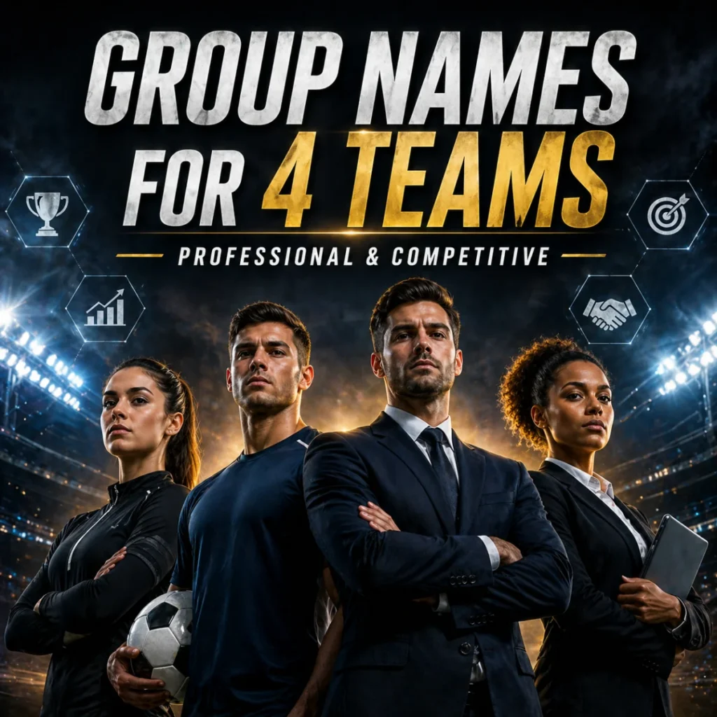Group Names for 4 Teams (Professional & Competitive Names)