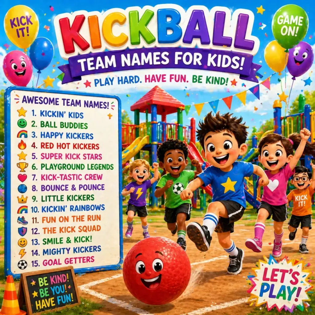 👦⚽ Kickball Team Names for Kids 