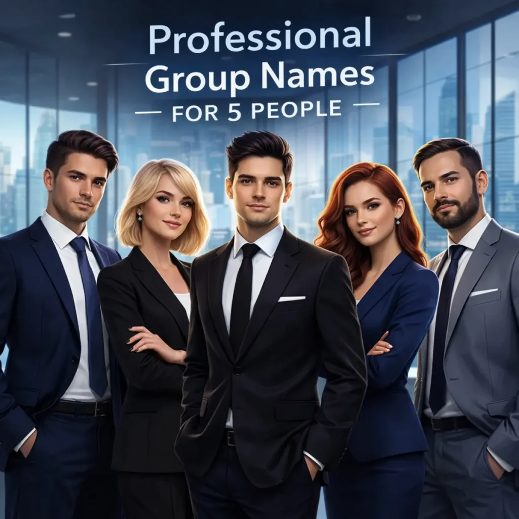 Professional group names for 5 people 💼