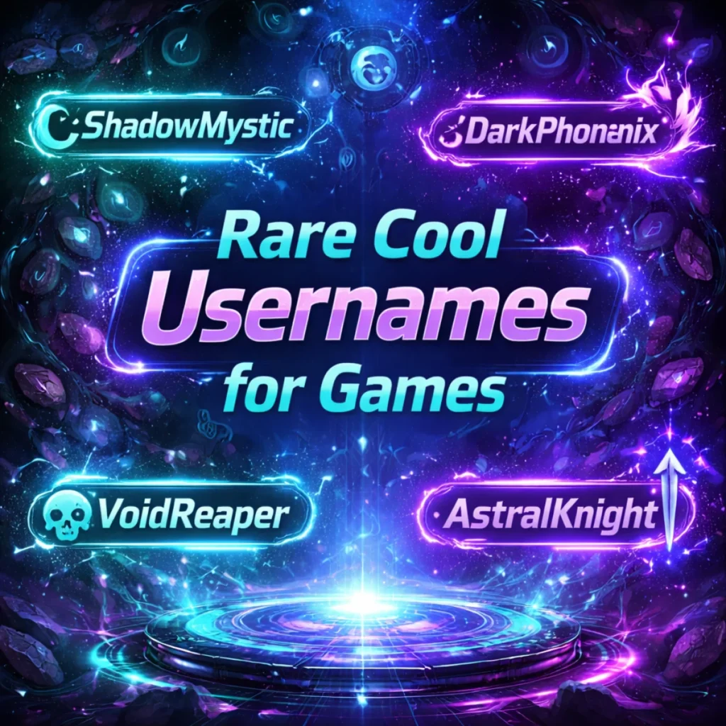 Rare Cool Usernames for Games