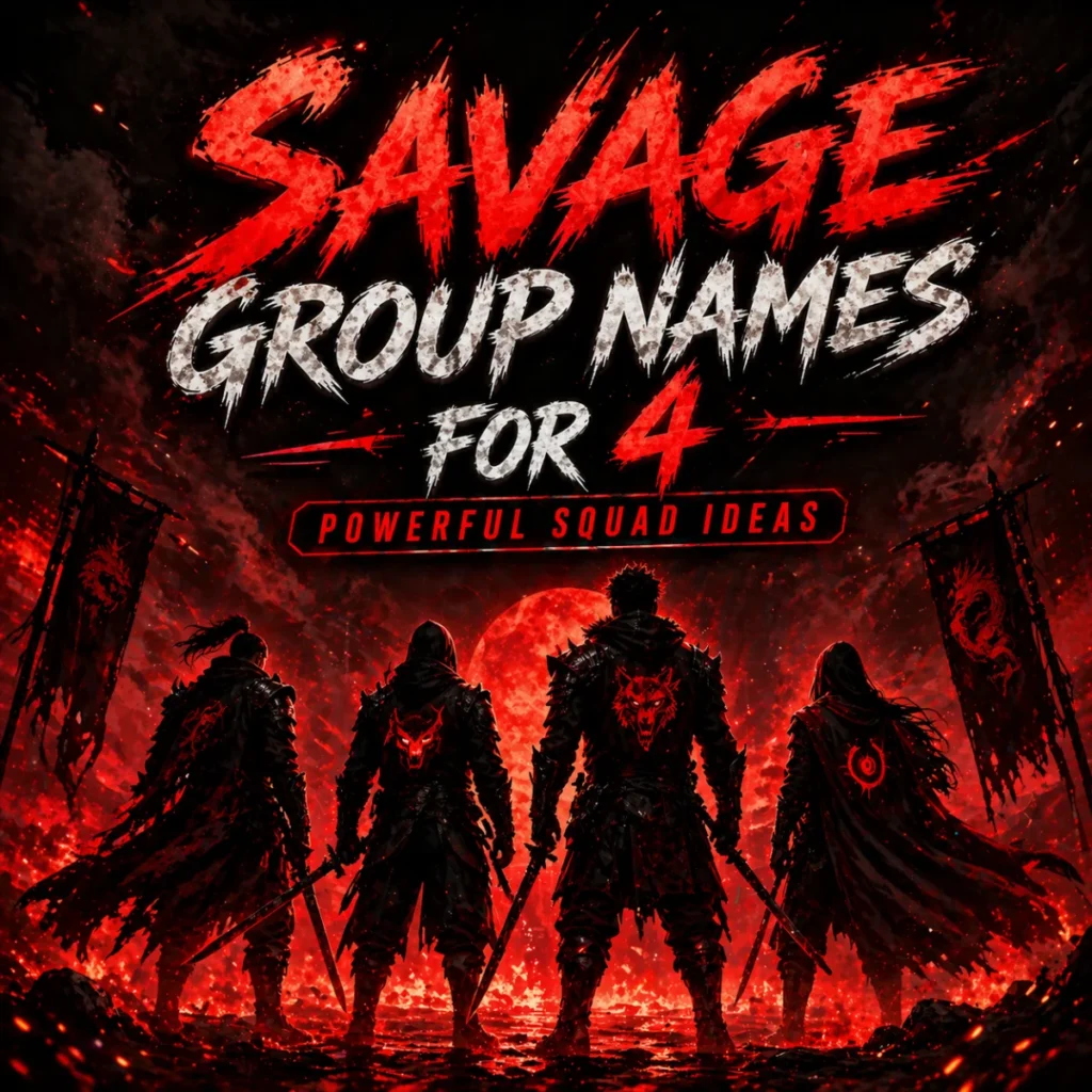 Savage Group Names for 4 (Powerful & Aggressive Names)