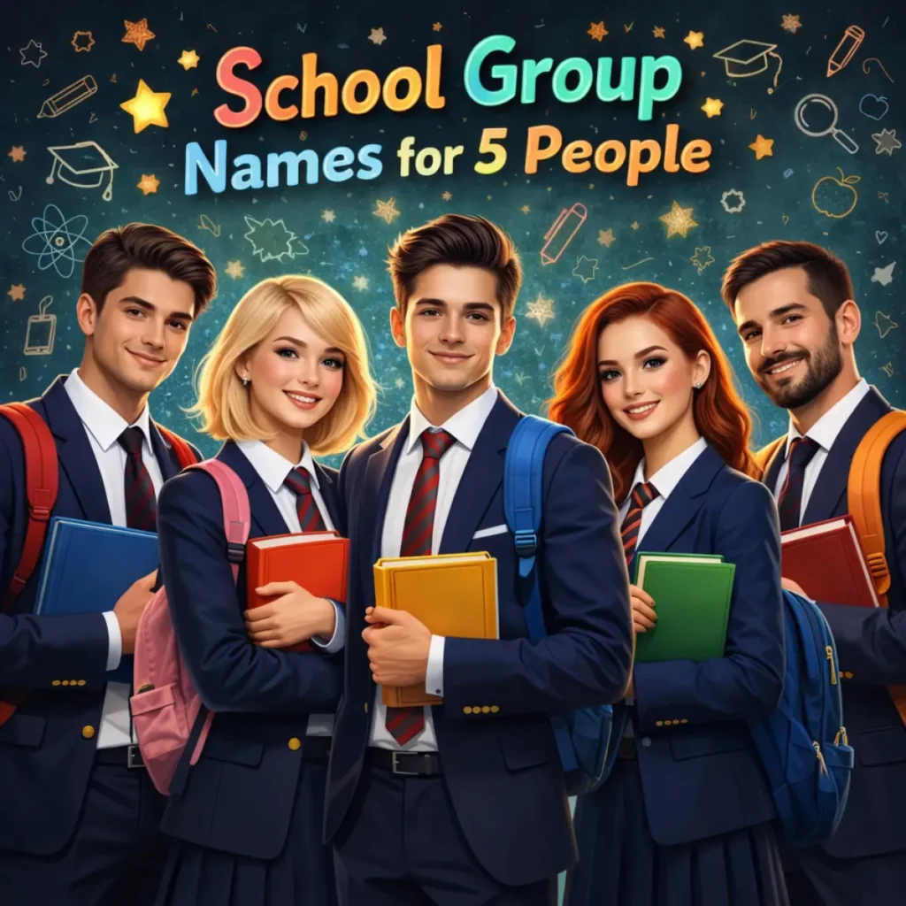 School group names for 5 people
