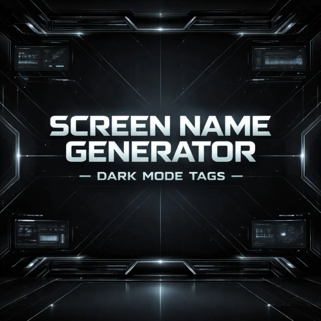 Screen Name Generator โ Dark Mode Gamer Tags