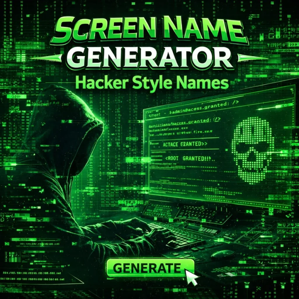 Screen Name Generator โ Hacker Style Gamer Tags