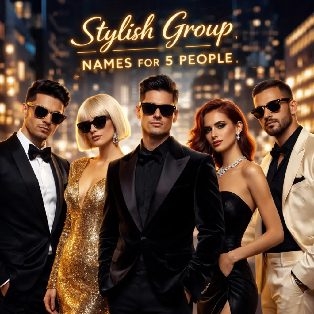Stylish group names for 5 people 