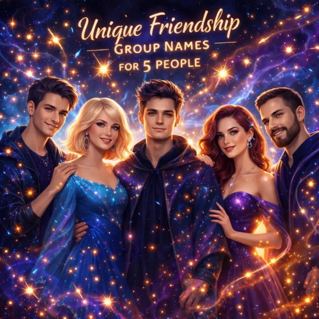 Unique friendship group names for 5 people