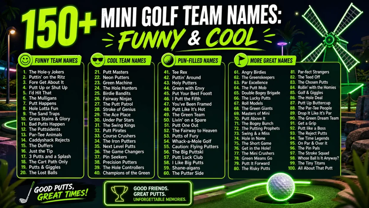 Mini Golf Team Names