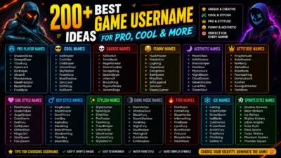 200+Best Game Username