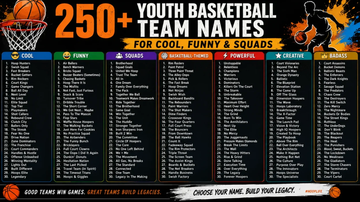 Youth Basketball Team Names