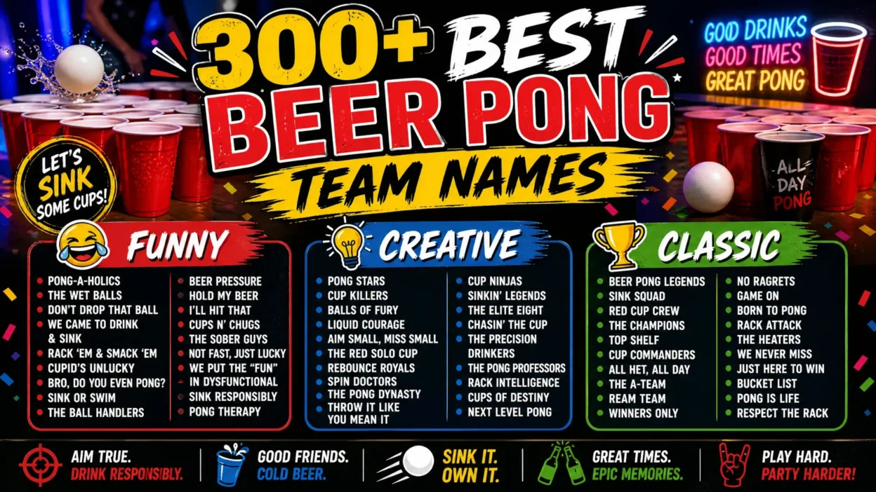 Beer Pong Team Names