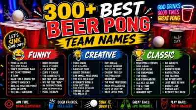 Beer Pong Team Names