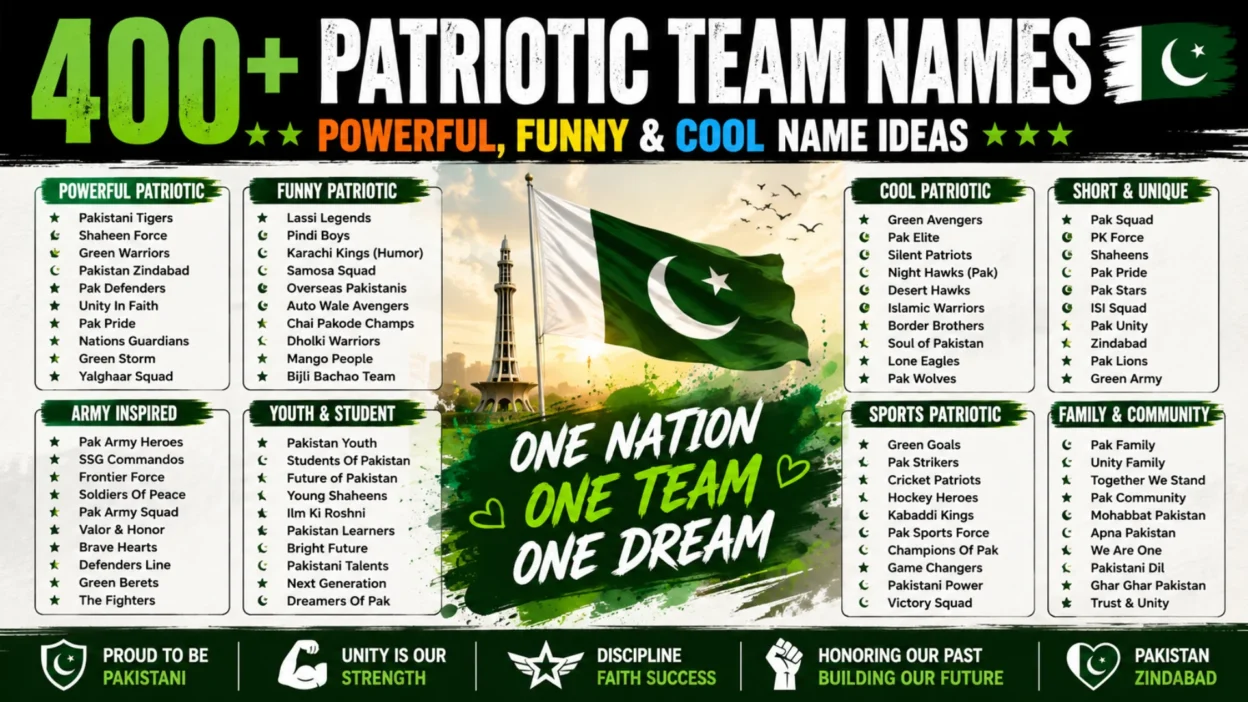 Patriotic Team Names