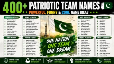 Patriotic Team Names