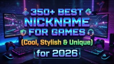 350+ Best Nickname for Games with cool, stylish, and unique gaming name ideas for 2026