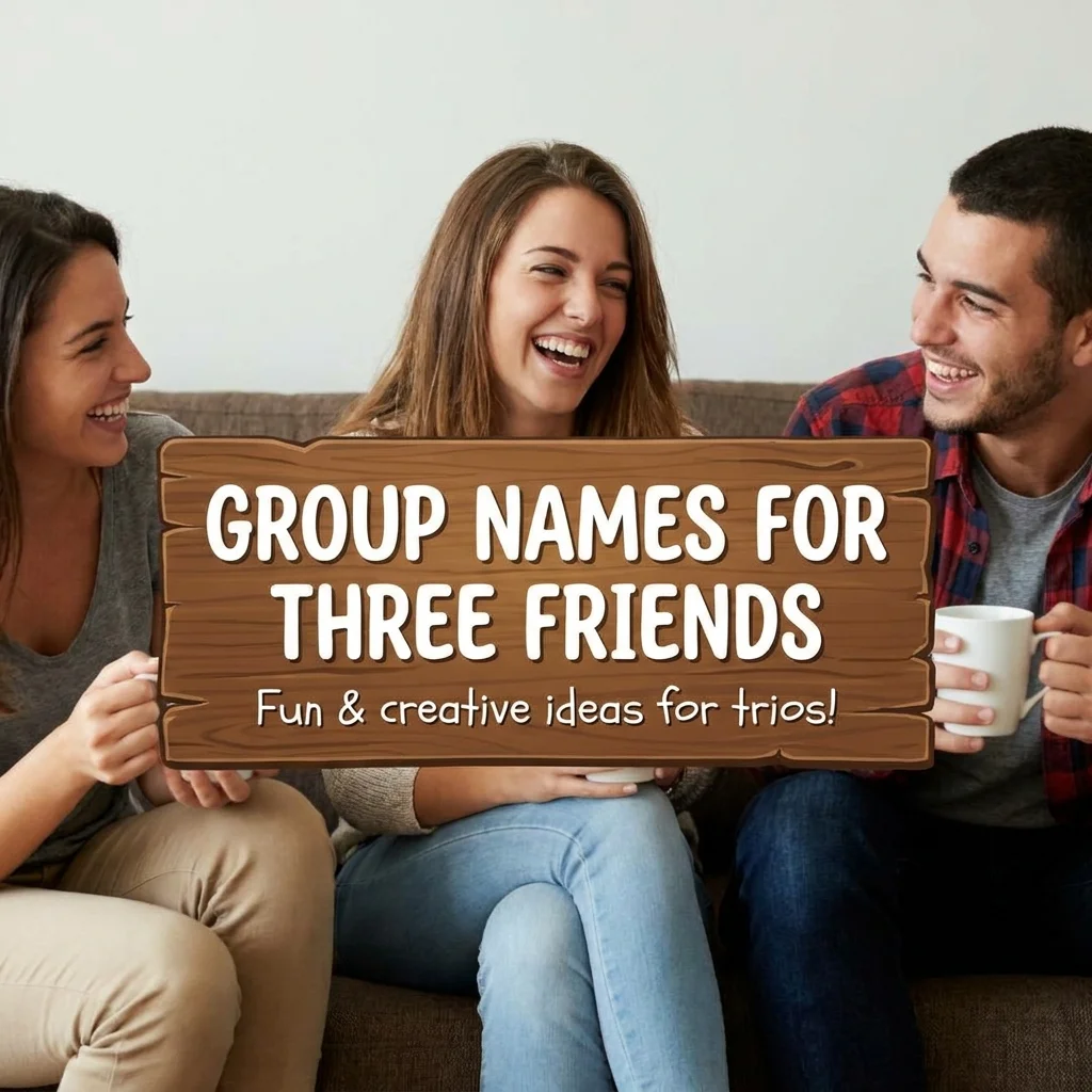 Group names for three friends featuring creative, fun, and unique friendship ideas