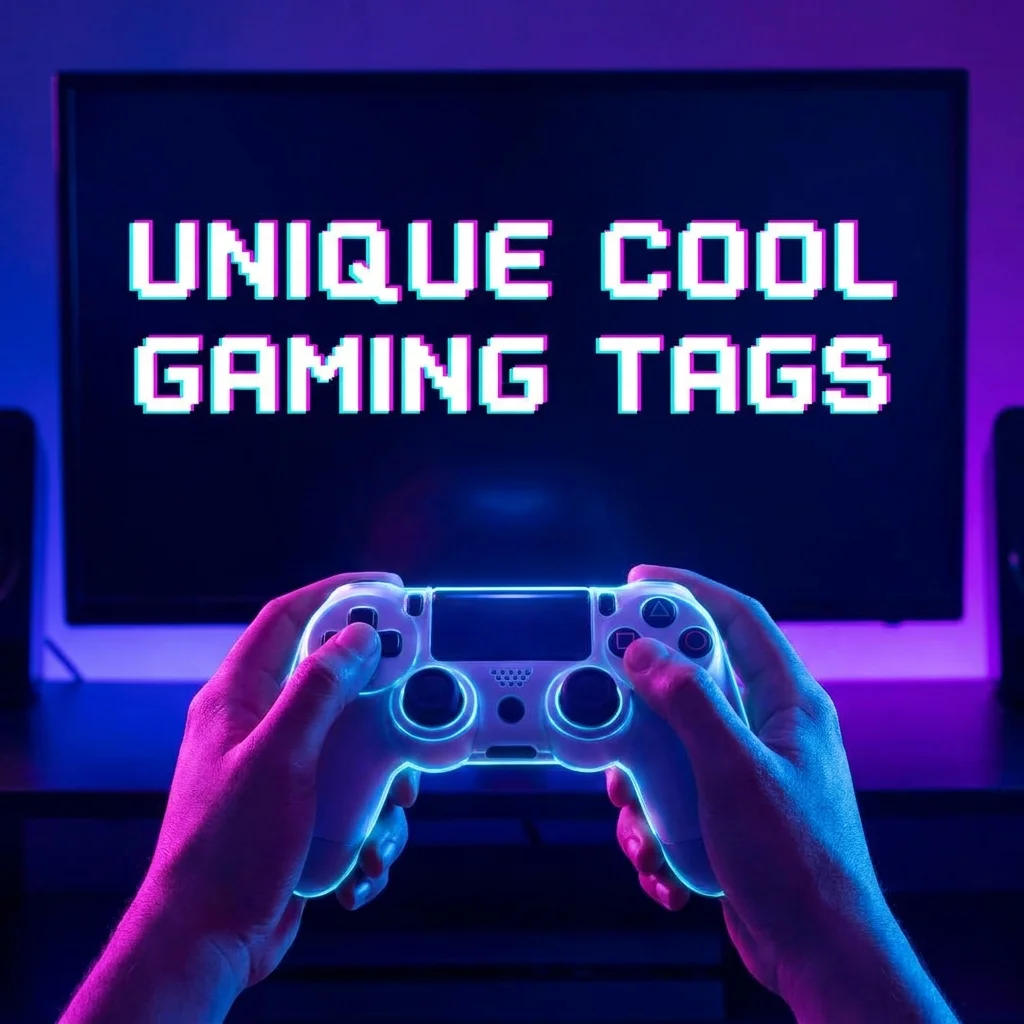 Unique cool gaming tags collection with stylish, pro, funny, and creative tag ideas for gamers in 2026